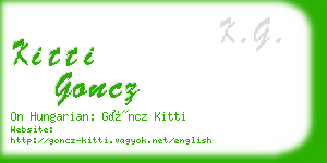 kitti goncz business card